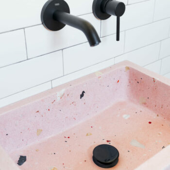 Standard pink terrazzo sink by Huguet
