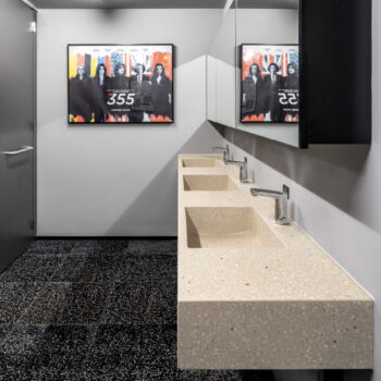 Huguet Customized terrazzo tiles and washbasin