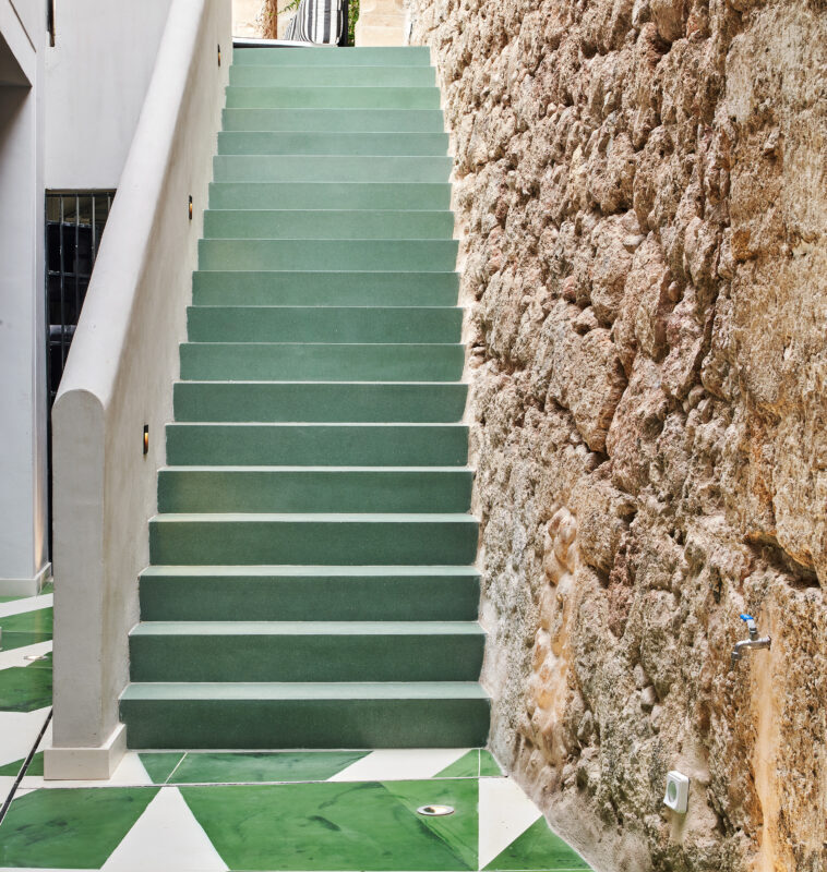 concepcio hotel green stairs by huguet
