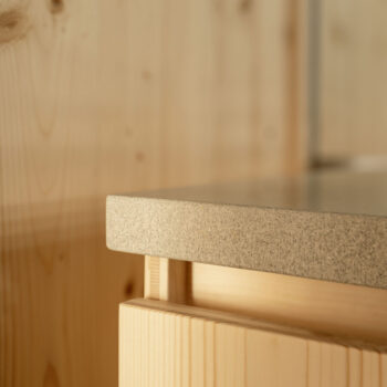 Huguet - Customized cement washbasins detail